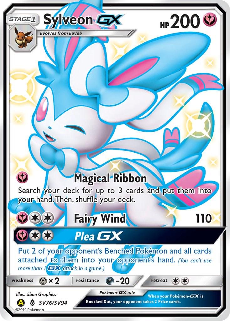 Hidden Fates Sylveon GX Pokémon card